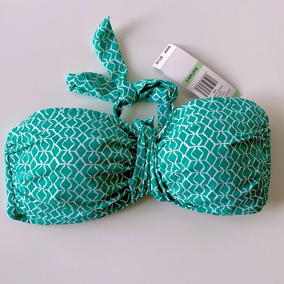 NWT (8) JADE JONES NEW YORK bandeau halter silicone pad non slip bikini top - Picture 10 of 11